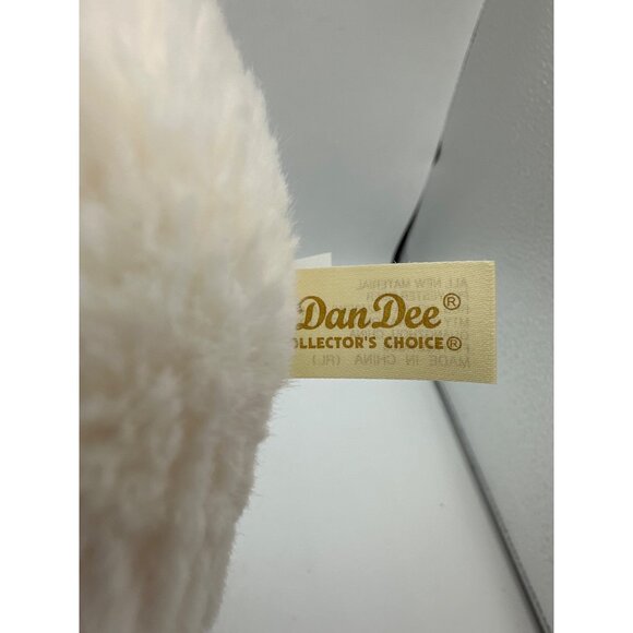 Dan Dee Collectors Choice Plush Teddy Bear 16  White Soft Pink Ribbons Hug Me - Picture 7 of 9